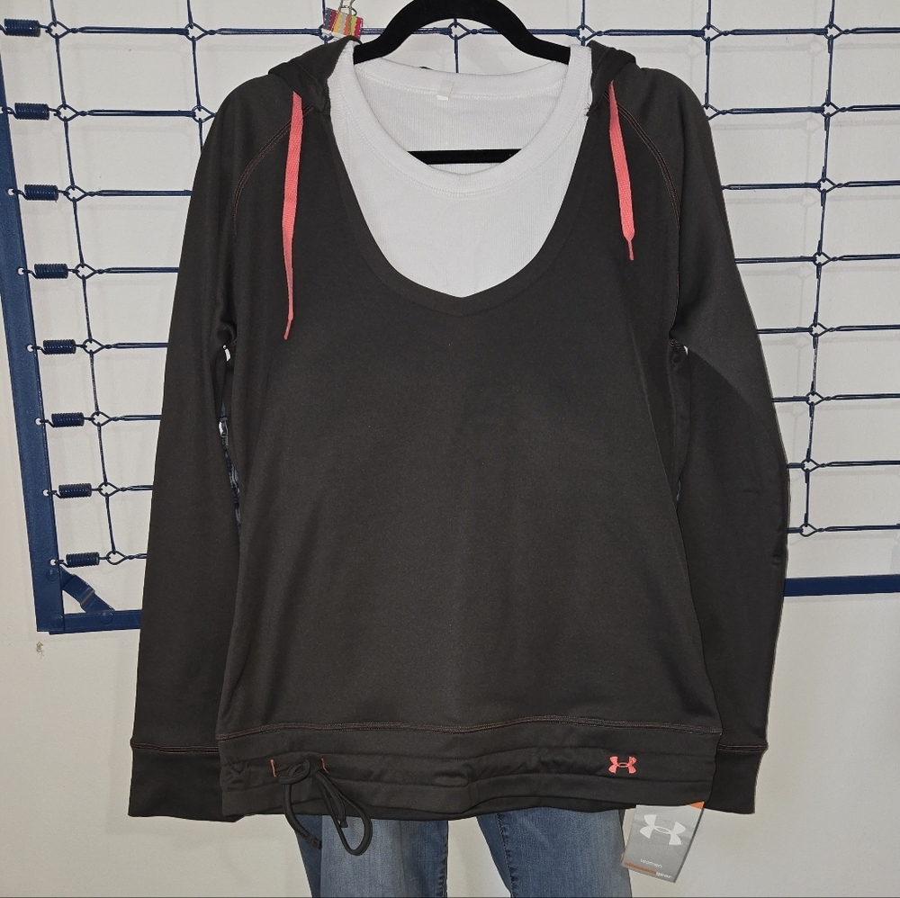 Under Armour Brown Pullover with Pink Details